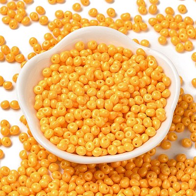 6/0 Opaque Baking Paint Glass Seed Beads SEED-M012-02A-21-1