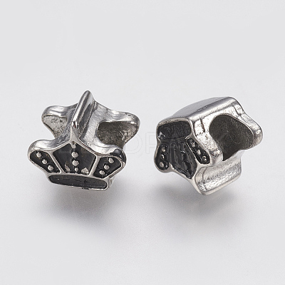 Ion Plating(IP) 304 Stainless Steel European Beads Enamel Settings STAS-J022-088AS-1