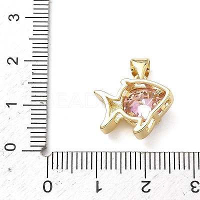 Brass Micro Pave Cubic Zirconia Pendants KK-F930-16G-01-1
