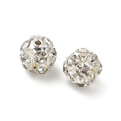 7mm Brass Rhinestone Beads X1-KK-S519-01B-S-1