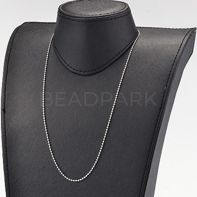 Tarnish Resistant Stainless Steel Ball Chains Necklace NJEW-JN01427-03-1