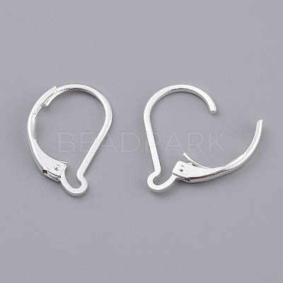 Brass Leverback Earring Findings X-KK-Z007-27S-1