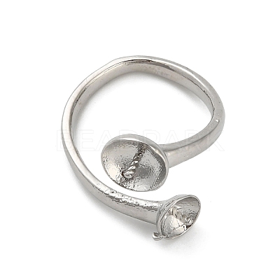 Brass Finger Cup Peg Ring Settings KK-L184-55P-1