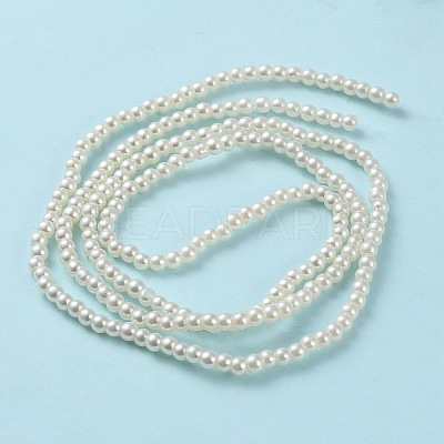 Baking Paint Pearlized Glass Pearl Round Bead Strands HY-Q003-4mm-02-1