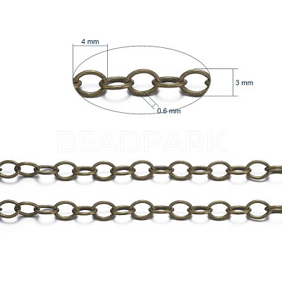 Brass Cable Chains X-CHC024Y-AB-1