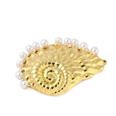 Plastic Imitation Pearl Pendants STAS-P408-21A-G-1