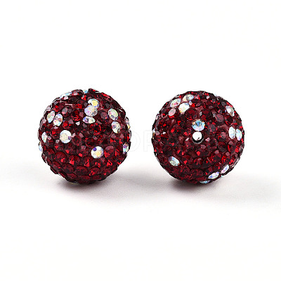 Polymer Clay Pave Rhinestone Beads RB-T018-01E-1
