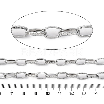 304 Stainless Steel Textured Cable Chains STAS-P386-10P-1