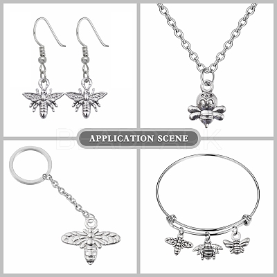 100Pcs 10 Style Tibetan Style Alloy Pendants TIBEP-CJ0001-76-1