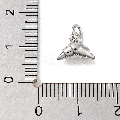 Rack Plating Croissant Brass Pendants KK-M293-02P-1