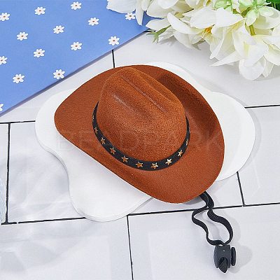 Felt Pet Cowboy Hat AJEW-WH20070-131C-1