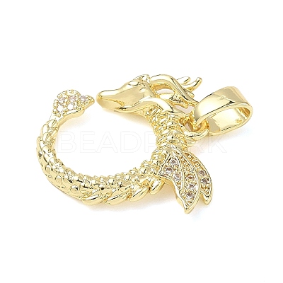 Brass Micro Pave Cubic Zirconia Pendants ZIRC-I356-18G-1