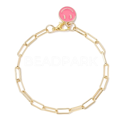 Brass Paperclip Chain Bracelets for Women BJEW-JB12541-1