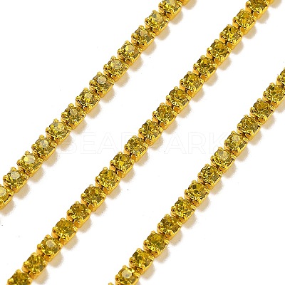 Iron Rhinestone Glass Cup Chain CH-U001-01F-1