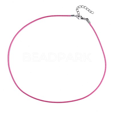 Waxed Cotton Cord Necklace Making MAK-S034-010-1
