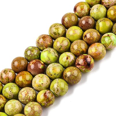 Natural Imperial Jasper Beads Strands G-N342-63K-1