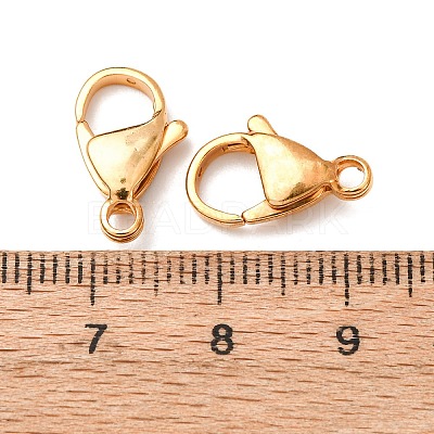 304 Stainless Steel Lobster Claw Clasps STAS-R050-15x9mm-02-1