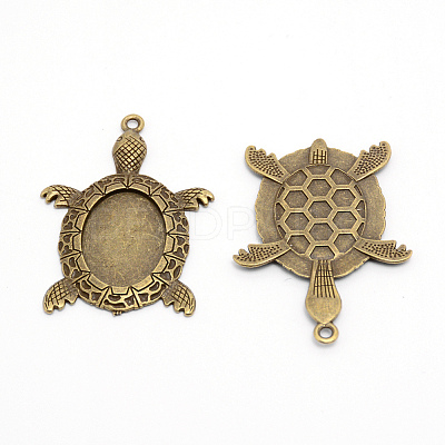 Alloy Pendant Cabochons Settings PALLOY-WH0079-89AB-RS-1