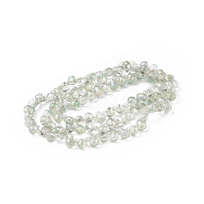 Transparent Electroplate Glass Beads Strands EGLA-F152A-FR03-1