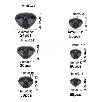 6 Sizes Plastic Doll Noses DIY-CA0001-62-1