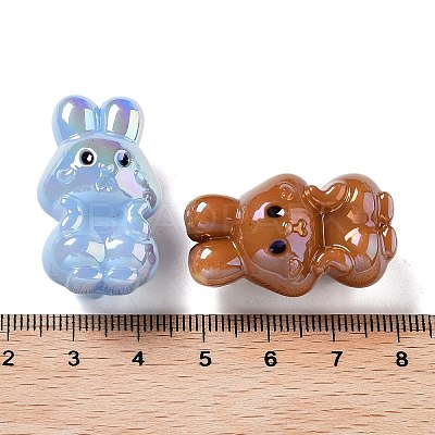 UV Plating Iridescent Acrylic Beads X-MACR-D032-10-1