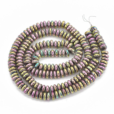 Electroplate Non-magnetic Synthetic Hematite Beads Strands G-N0318-01-1