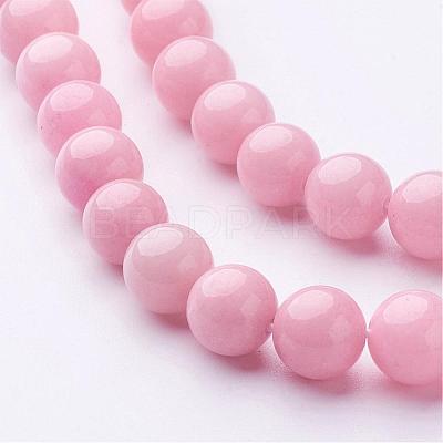 Natural Mashan Jade Round Beads Strands G-D263-8mm-M-1