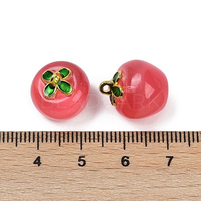 Transparent Glass Apple Pendants X1-DGLA-E004-16D-1