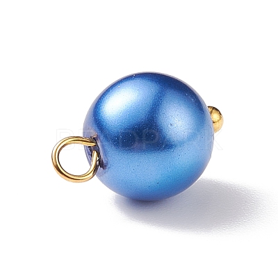Glass Pearl Pendants PALLOY-JF01880-01-1