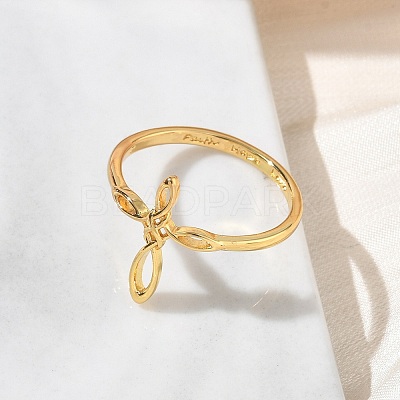 Brass Finger Rings for Women RJEW-K261-07A-G-1