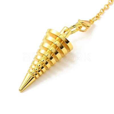 Brass Cable Chain Coil Dowsing Pendulums HJEW-D004-02G-1