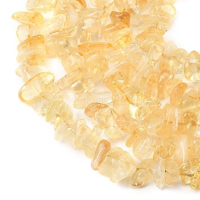 Heated Natural Citrine Beads Strands G-P622-A05-02-1