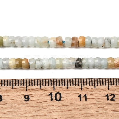 Natural Flower Amazonite Heishi Beads Strands G-A299-A17-01-1