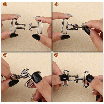 Alloy Snap Lock Clasps FIND-CA0008-42A-B-1