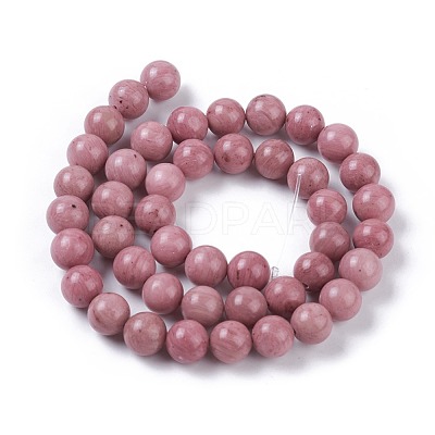 Natural Rhodonite Bead Strands G-L417-08-8mm-1