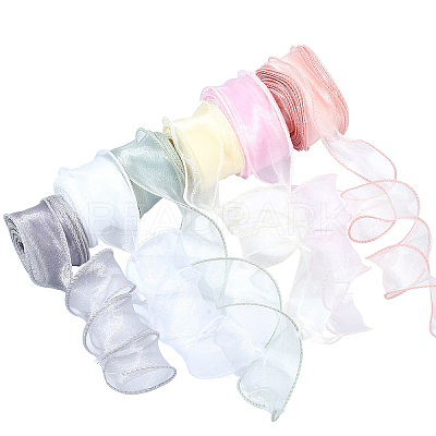 1 Roll Fishtail Yarn Iridescent Ribbon for Bowknot Making OCOR-YW0001-14A-1