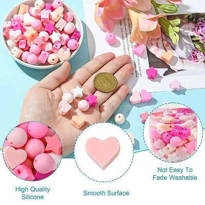 100Pcs Silicone Beads SIL-CJ0001-66-1