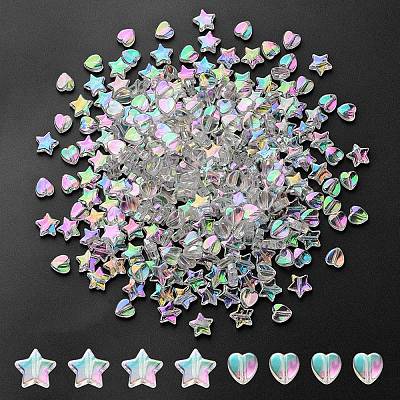 30OPcs 2 Style Eco-Friendly Transparent Acrylic Beads TACR-YW0001-71-1