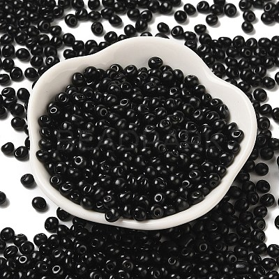 6/0 Opaque Baking Paint Glass Seed Beads SEED-M012-02A-12-1