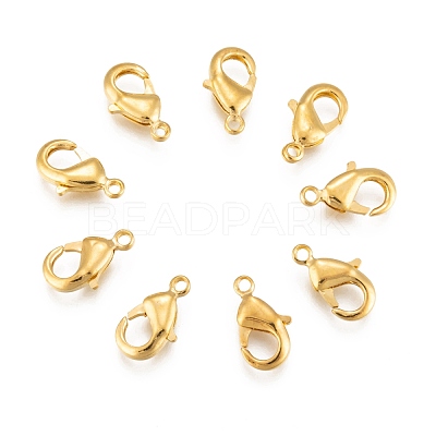 Brass Lobster Claw Clasps X-KK-902-G-1
