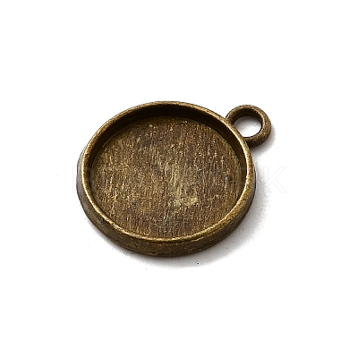 Tibetan Style Pendant Cabochon Settings X-TIBE-A23176-AB-FF-1
