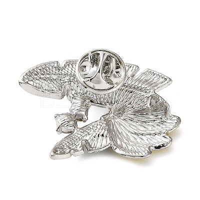 Fruit Theme Alloy Micro Pave Cubic Zirconia & Enamel Pendant Brooches CU-E001-03P-1