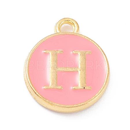 Golden Plated Alloy Enamel Charms X-ENAM-Q437-14H-1