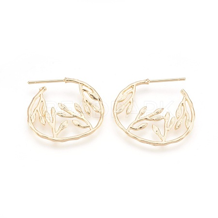 Brass Stud Earrings X-KK-S345-275-1