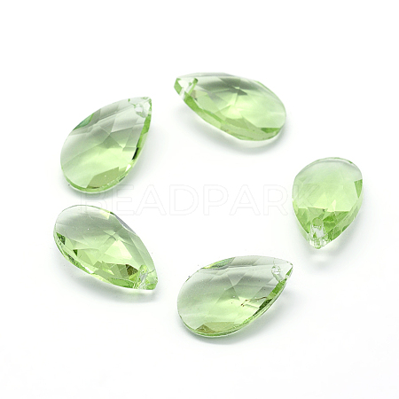 Faceted Glass Pendants GLAA-F069-S-A11-1