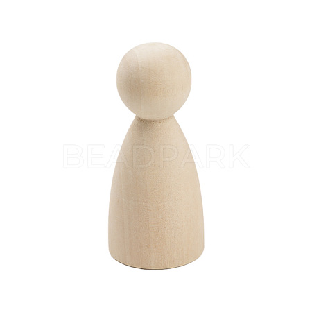 Unfinished Blank Wooden Dolls Sculpture PW-WGE1180-06-1