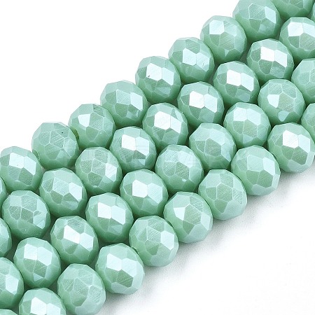 Electroplate Glass Beads Strands X1-EGLA-A034-P6mm-A20-1
