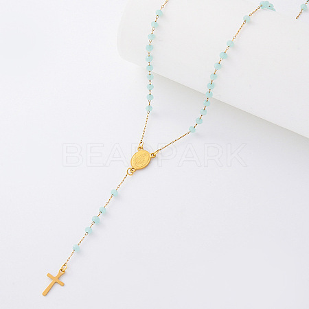 Vintage Resin Rosary Bead Necklaces BR3351-1-1