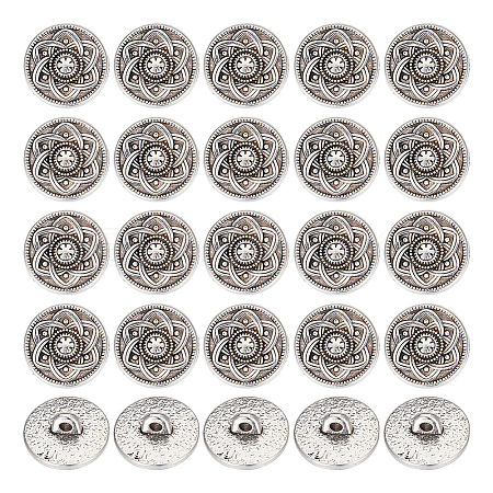 30Pcs Zinc Alloy Shank Buttons BUTT-GO0001-01-1