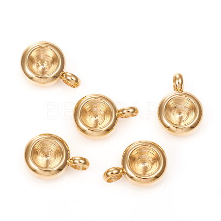 201 Stainless Steel Pendant Rhinestone Settings X-STAS-G224-27G-1